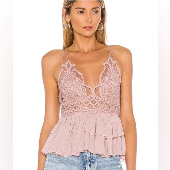Free People F19L04406 Women's Mauve Adella Cami Tank Top Size S NWT - Picture 1 of 12